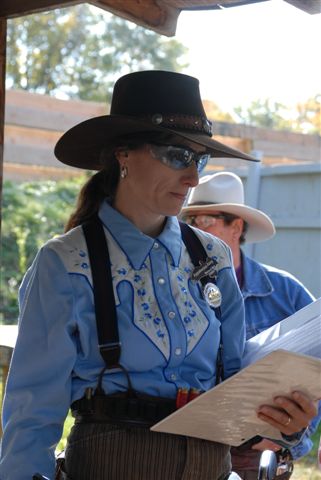 Appaloosa Amy getting ready to read a scenario.